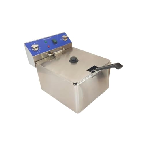 ANDREW JAMES Electric Deep Fat Fryer From 11 L to 12 L (Silver) - (1 Year Warranty) | Commercial For Industrial Use