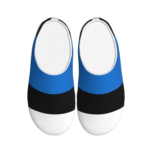 Chaussons d'hiver chauds EdWal anti-glisse avec motif Estonie noir 39