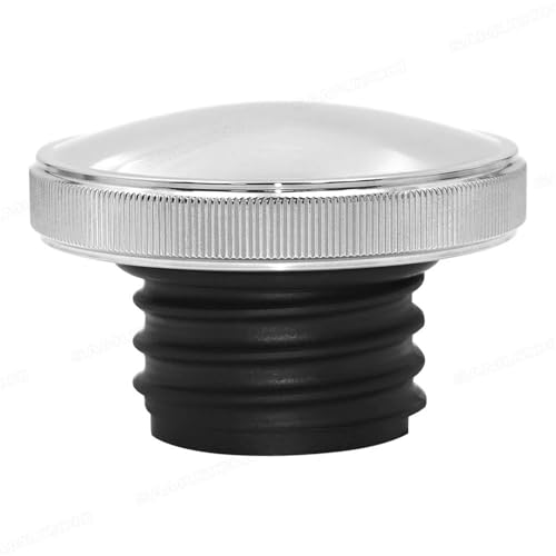 Bouchon de réservoir moto en métal argenté décoratif haut de gamme pour custom Harley Davidson