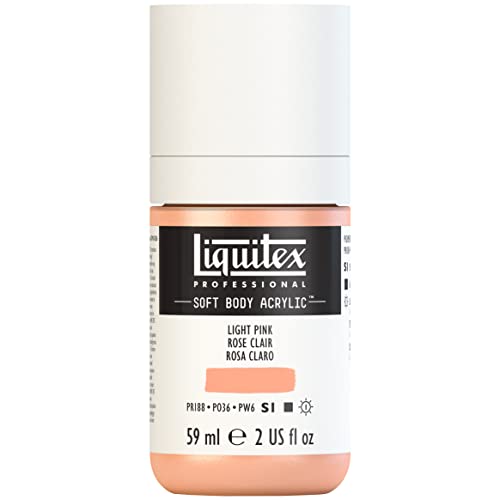 Liquitex Professional Soft Body Acrylic Paint, 59ml (2-oz) Bottle, Light Pink