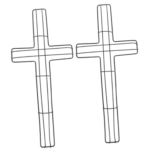 HOODANCOS 2Pcs Wreath Frame for DIY Cross Decoration Reusable Metal Wire Support for Home Office and Festive Occasions for Floral Arrangements and Holiday Displays