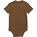 Carhartt Kid's CA5004 Short-Sleeve Pocket Bodysuit - 24 Months - Carhartt Brown