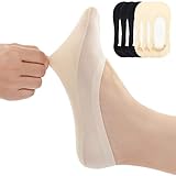 R RELAXIFE Womens No Show Thin Socks Cotton Nylon Low Cut Liner Non Slip hidden Invisible Socks for Flats Sneaker 4-6 pack