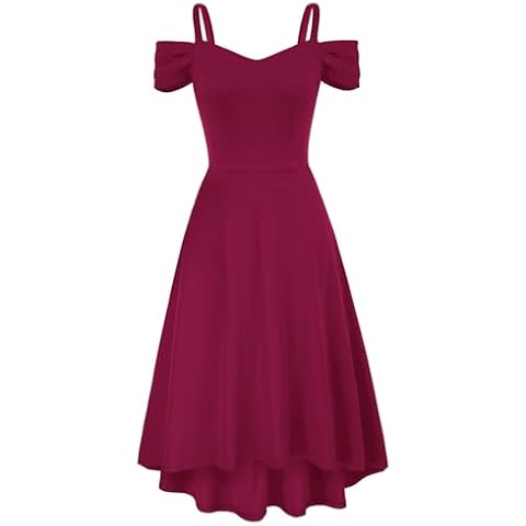 GRACE KARIN Cold Shoulder A-line Midi Dress Cover