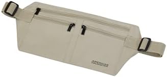 American Tourister – RFID Money Belt for Women and Men, Safe & Compact, Wearable Under Clothing, for Cash, Cards, Tickets & Passport, Sand, 28,5 cm, RFID Money Belt