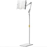 Dimensions polyvalentes : la base mesure 32,5 cm de longueur et 20,5 cm de largeur. La tige télescopique s'ajuste de 54 à 101 cm, avec un porte-à-faux extensible de 30 cm et le support de livre mesurant 30,5 cm de long et 20,5 cm de largeur, s'étendant à 53,5 cm pour plus de flexibilité.