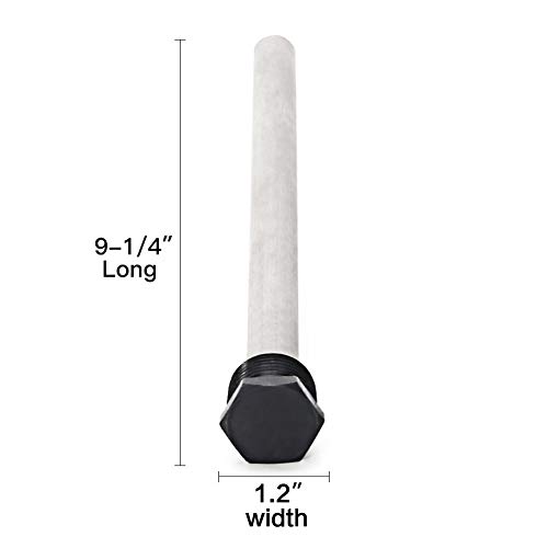 Rv Heater Anode Rod 2 Pack Eau Magnesium Rv Hot Water Tank Anode Rod Suburban and Morflo - 9.25''Long & 3/4'' Thread - Long Lasting Tank Corrosion Protection - Thumbnail 2