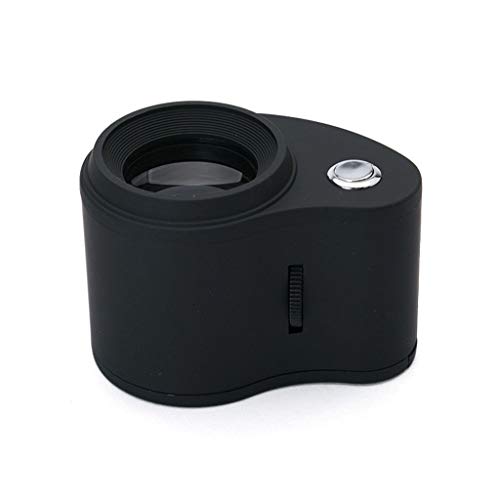 10X Illuminated Jewelers Eye Loupe Magnifier,Optical Glass with Anti-Reflection Coating,Pocket Magnifying Glass,with 2 Bright LED Light,for Gems, Coins and Circuit Board Etc