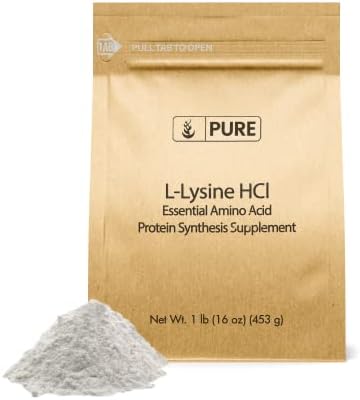 Pure Original Ingredients L-Lysine HCl (1lb) Alpha Amino Acid, Non-GMO, Gluten-Free