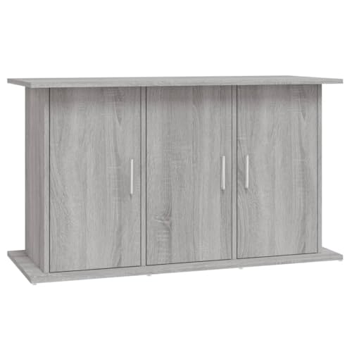 vidaXL Support pour Aquarium, Armoire pour Aquarium avec 6 Compartiments, Meuble de Base pour Aquarium avec Rangement Intérieur, Sonoma Gris Bois d'Ingénierie
