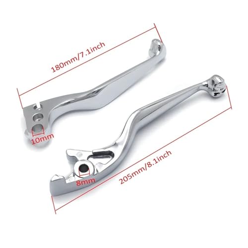 Levier de frein crâne en aluminium chromé pour moto Shadow - 2