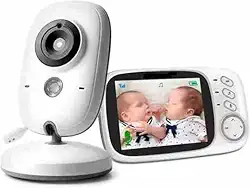 Babá Eletrônica Com Tela 3.2”, Visão Noturna e Áudio Bidirecional Para Monitorar Bebê