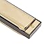 Glomora Harmonica, Chrome Plated Copper Plate Golden 10 Hole 20 Tone C Key Mouth Organ Instrument for Concert