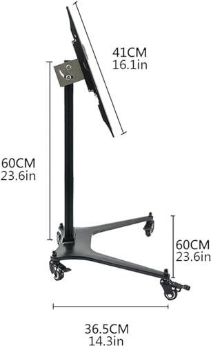 Soporte móvil ajustable para TV con ruedas miniatura 2