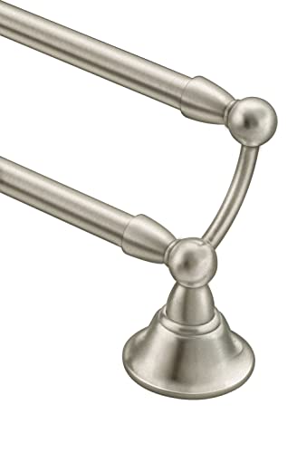 Moen DN6822BN Sage Collection Spot Resist Brushed Nickel 24-Inch Double-Towel Bar, Wall Mounted Bath Towel Hanger thumb #5