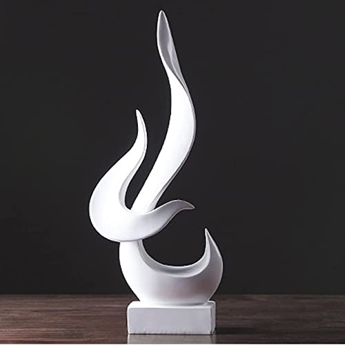 Statue moderne noire et blanche objet de décoration pour salon et bureau