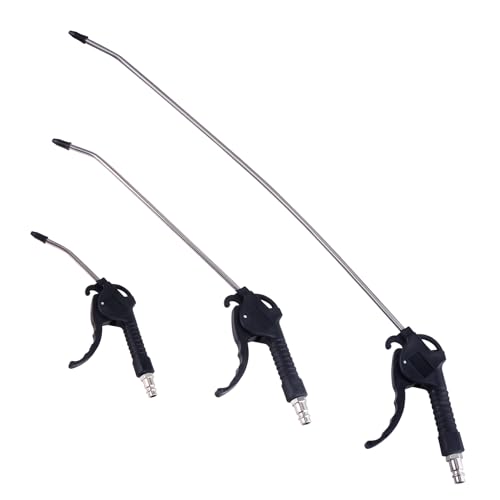 SUKITMISO 3 Stück Ausblaspistole Druckluft Set Druckluftpistole 95mm 280mm 490mm, Lang Druckluftpistole Pressluftpistole, 1/4 luftpistole für kompressor, Luftdruckpistole mit Aufhängefunktion