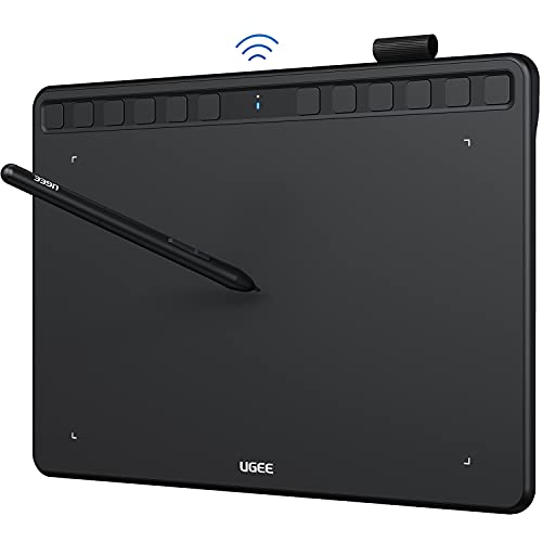 Ugee S1060W Wireless Graphic Drawing Tablet, 10X6.27 Digital Art Pen Tablet With 12 Shortcut Keys,Battery-Free Pen 8192 Pressure Compatible With Android, Windows, Mac Os, Chrome Os,Linux #TOP7