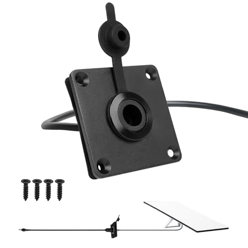 RAWILL Aluminum Wall Pass Through Kit for Starlink Mini, Waterproof 5.5 x 2.1 DC Female Power Socket, Panel Mount Cable Pass Through for RV, Camper, Boat, Van, Battery Box