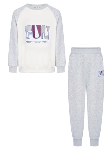 Image of YiZYiF Kids 2piece Running Biking Outdoor Activewear Set Boys Girls Color Block Sweatshirts And Jogger Pants Set