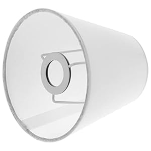 OSALADI Petit Abat-Jour Clip Sur Le Baril Tissu Abat-Jour Moderne Linge Abat-Jour En Tissu pour Table Lumière Lampadaire 1 Pièces Blanc