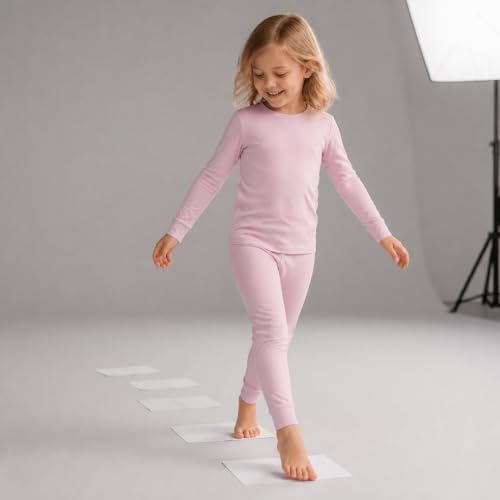 Image of Kids Boys Girls Soft 2-Piece Solid Long Sleeve Shirt and Pants Set