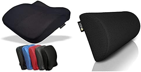 Medipaq® The Memory Foam Contoured 2in1 Seat & Back Cushion  Reduce Back Ache, Improve Posture at Home, Office Chairs, Wheelchair or Car Seats!