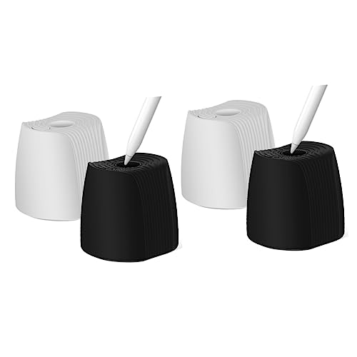 UKCOCO 4 Pcs Base Pen Organizer Table Top Standing Desk Stylus Holder Electronic Pen Tip Holder Tablet Stylus Tip Tablet Holder for Desk Stand for Electronic Pencil Vertical Holder Flat