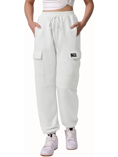 SANGTREE Girls Womens Drawstring Cargo Jogger Pants2