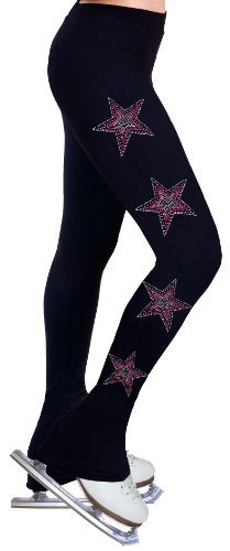NY2 SPORTSWEAR Ice Figure Skating Dress Practice Pants with Rhinestones R119 (Child Extra Small)