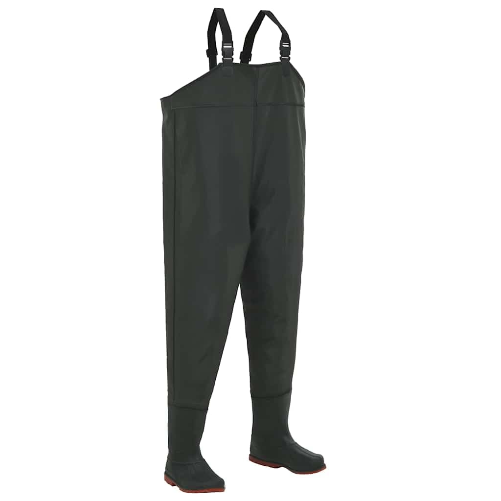 vidaXL Vadeador con Botas Verde Pesca Impermeable Agua Deporte Ropa Multitalle
