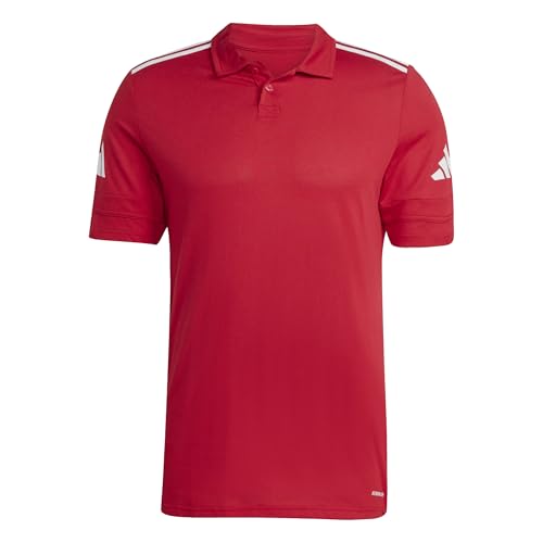 adidas Men's SQUADRA25 Cotton Polo, Team Power red/White, L