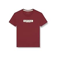 Kaporal, Tee Shirt pour Garcon, Modèle Eddy, Couleur Bordeaux, Taille 14 Ans