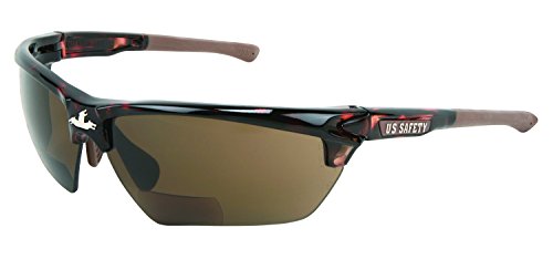 Image of MCR Safety DM13H15BPF Dominator DM3 1.5 Diopter Safety Glasses with Brown Lens