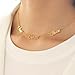 Xianofu Personalized Name Necklace with Curb Chain, 18K Gold Plated Handmade Custom Family Choker Customized Child Nameplate Necklace Mother's Day Jewelry Gift for Mom, Wife (3 Names Necklace)