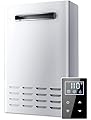Propane Tankless Water Heater Outdoor, 5.2 GPM 130000 BTU On Demand Hot Water Heater with Remote Control, 110V Residential Instant Propane Water Heater