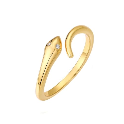 Bague serpent femme réglable argent fantaisie et oxyde de zirconium KnSam