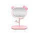 Produktbild Spiegel LED-Make-up Lampe Badezimmer Schlafzimmer Tischlampe Ankleidespiegel Desktop-Mädchen Herz Prinzessin süße Katze Make-up 12.79x8.66 Zoll rosa Aprikose (Color : Pink)