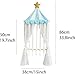 Rentoudu haya Hair Bow Organizer, Gold Star Canopy Design, White Tulle Curtain Display, Wall Mounted Storage for Baby Girls Headbands, Pink and Cream Scalloped Top (Blue)