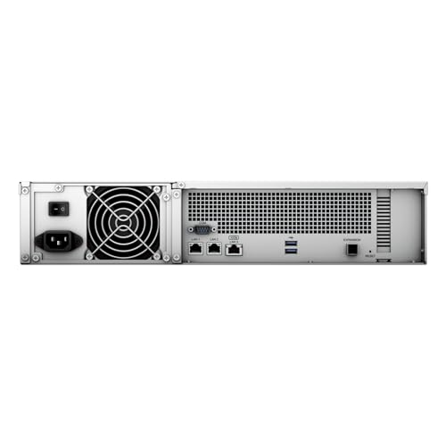 Image of Synology RackStation RS2423RP+ NAS Server with Ryzen 3.35GHz CPU, 32GB Memory, 12TB SSD Storage, 10GbE LAN Ports, Redundant Power, DSM Operating System Bundle with Rail kit