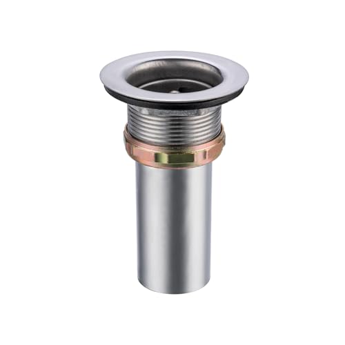 Sepaitek 2 RV Sink Drain Strainer with 2.8-in Tail Piece Stainless Steel Prep Bar Sink Drain Assembly with Drain Pipe Small Drain Fits 2-Inch Openings