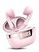 Cuffie Bluetooth 5.2, Auricolari Bluetooth Senza Fili con Stereo HiFi, Microfono, Super Leggero, In Ear Cuffiette Wireless Sport IP7 Impermeabili, Display LED, 40 Ore di Riproduzione, Rosa