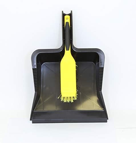 Bentley Retail Charles Bentley Bulldozer Dustpan, Brush, Black, Yellow, one size