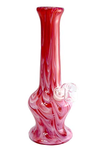 Oil Rig Glas Bong Öl Bong Handgemachte Ölpfeife Rosa 20 cm - 420QUEENZ Bong-Kollektion