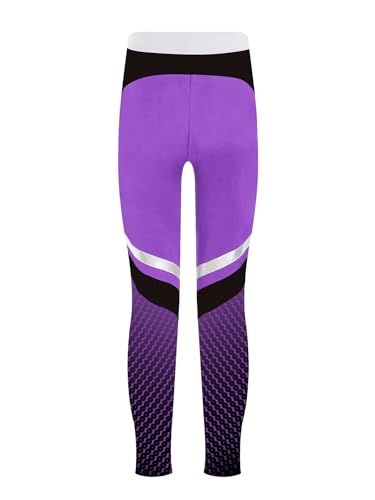 Stylish Figure Skating Leggings for Girls Gradient Striped Gymnastics Stage Performance Dance Tights Sportwear4