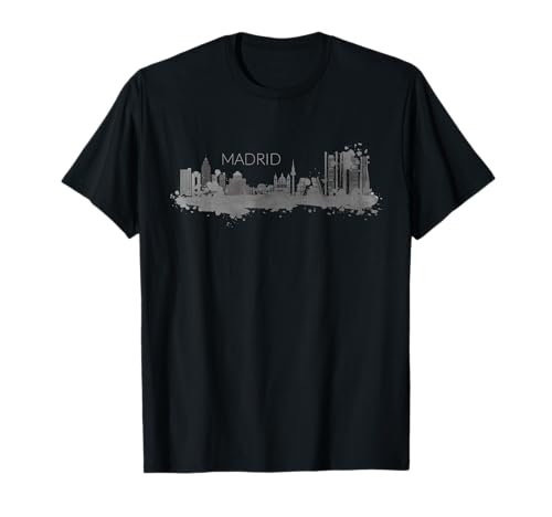 Ciudad española Madrid Skyline Silueta Camiseta