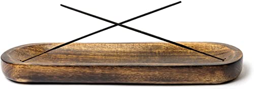 Bless International B0B4G45JJM_CA NARF Bless-International Traditional-Handmade-Tray-Burner Wooden-Trat-Incense-Stick-Holder Ash-Catcher-Stand For-Aromatherapy-Meditation-Yoga  thumb #2