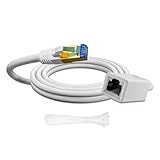 【Large Compatibilité】Interface RJ45 standard, compatible avec les câbles Cat5e/Cat6/Cat6a. Convient à tous les appareils RJ45, tels que PC, laptop, imprimantes, modems, PS5, Xbox, PlayStation, serveurs, routeurs, switches, appareils PoE, webcams, prises réseau, panneaux de brassage, boîtes de jonction, consoles de jeux, appareils photo, NAS, téléphones VoIP, etc. Remarque: La vitesse de transmission maximale dépend du câble réseau connecté, des appareils et de la longueur totale du câble.