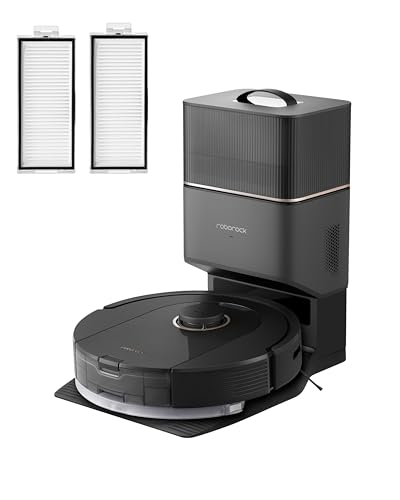 roborock Q5 Pro+ Robot Vacuum and Mop with Washable Filter Bundle, Self-Emptying