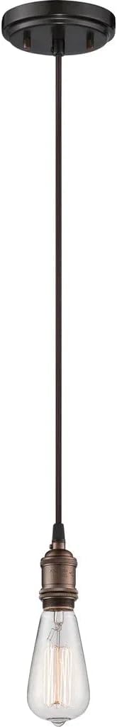 Nuvo Lighting 60/5505 Vintage Incandescent One Light Pendant Rustic Bronze